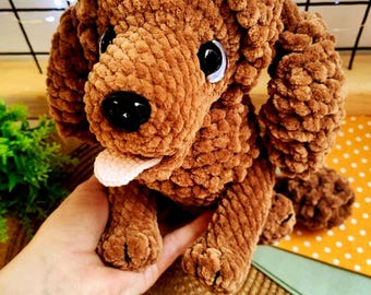 トイプードルのルーカス：かぎ針編みの子犬の編み図（PDFパターン