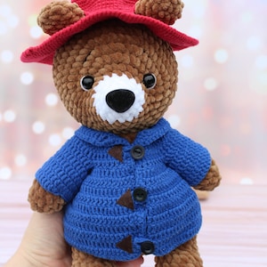 Crochet pattern bear Paddington, Amigurumi bear traveler pattern, Teddy bear crochet pattern, English pattern amigurumi pdf image 6