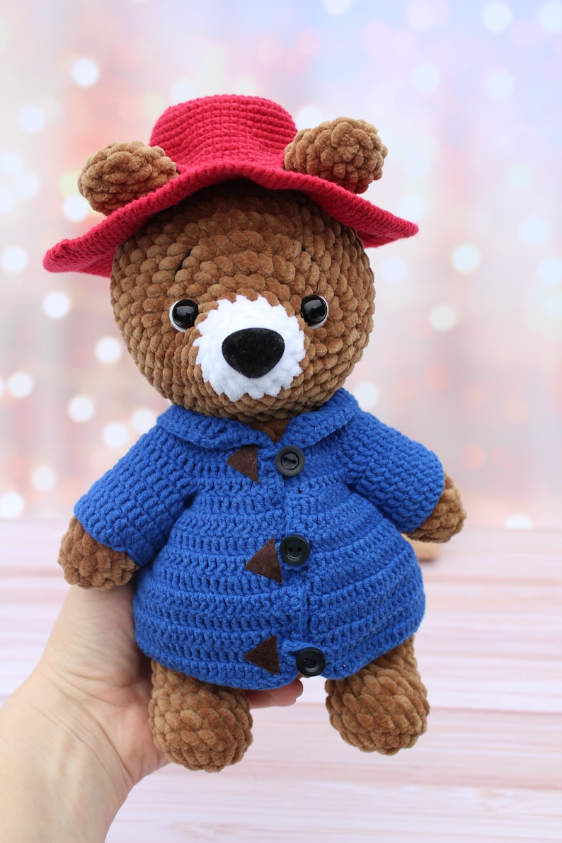 Crochet pattern bear Paddington, Amigurumi bear traveler pattern, Teddy bear crochet pattern, English pattern amigurumi pdf image 6