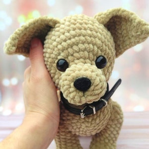 Amigurumi Chihuahua Häkelanleitung, Plüschhund (PDF-Muster)