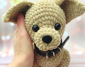 Amigurumi Chihuahua Crochet Pattern, Stuffed Puppy (PDF Pattern)