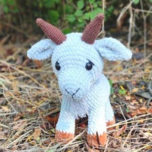 Schema amigurumi capra, Schema animali da fattoria all'uncinetto, Schema all'uncinetto capra peluche, Schema inglese amigurumi pdf
