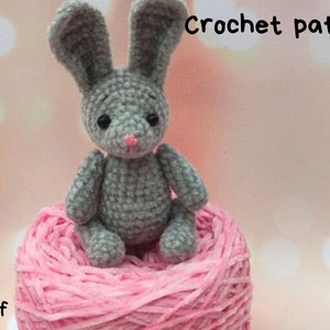 Crochet Pattern Mini Bunny/ Amigurumi Tiny Bunny Tutorial/ Croceht
