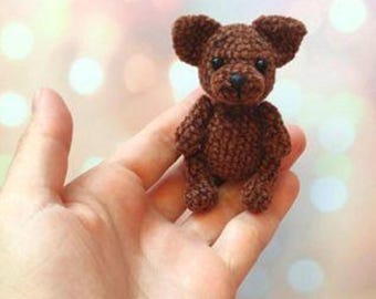 Crochet pattern miniature dog. Tiny puppy amigurumi tutorial.