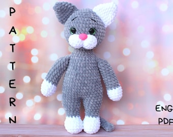 Crochet Cat Pattern - Kitty Amigurumi Tutorial PDF