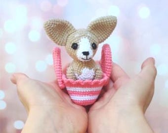 Crochet Pattern Dog In Bag - Amigurumi Tutorial PDF Chihuahua