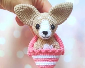 Amigurumi Chihuahua in Bag Crochet Pattern (PDF)