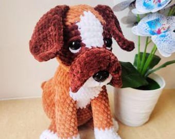 Amigurumipatroon BOXER/ Haakpatroon bokserhond/ Amigurumipatroon puppy/ Engels patroon amigurumi pdf