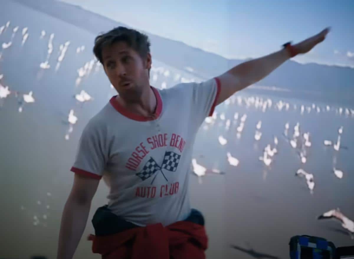 Horseshoe print スタンドシャツ Horse Shoe Bend Auto Club Shirt Project Hail Mary Ryan Gosling