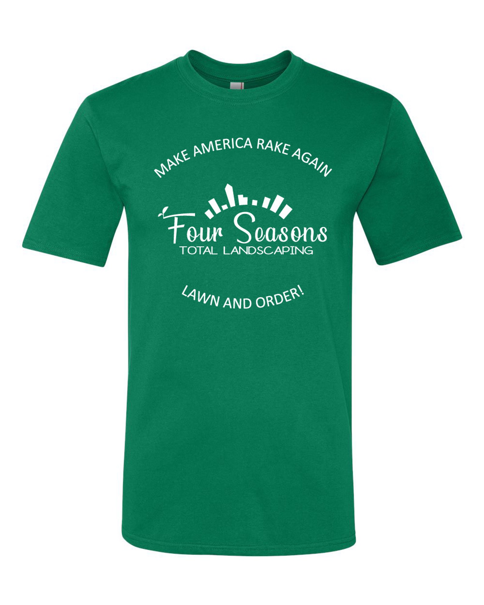 Four Seasons Total Landscaping Tshirt Make America Rake Again Etsy