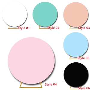 Round Solid Color Photography Backdrop,Baby Pink White Black Blue Birthday Party Wedding Baby shower Circle Photo Background,Custom backdrop