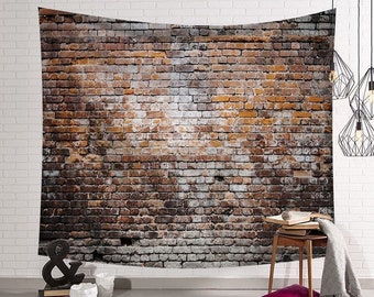Retro Brick Wall Tapestry for Living Room,Unique Brick Wall  Home Decor Brick Wall Hanging Tapestry,Dorm Decor Bedding wall Art Tapestry