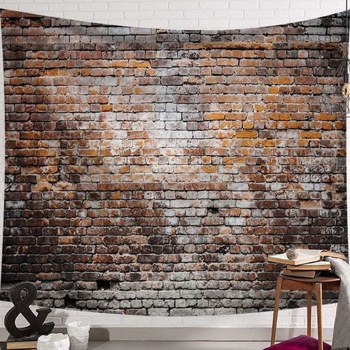 White Brick Wall Tapestry for Living Roombrick Wall Home Etsy