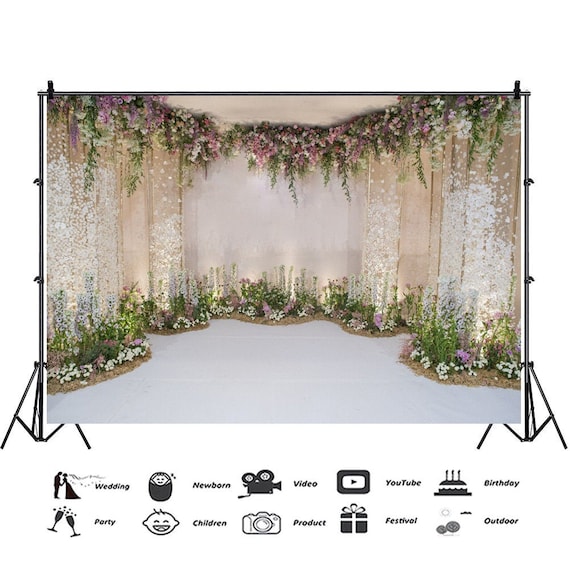 Flowers Wall Backdrop for Photography Wedding Photo Booth - Etsy Ireland