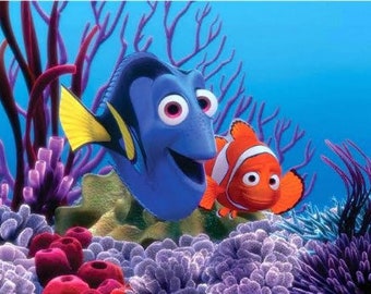 Underwater World Birthday Party Photography Backdrops,Finding Dory Nemo Under Blue Sea Bed Corals Rocks Custom Backgrounds Photo Booth Props