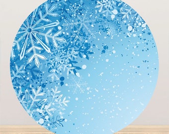 Buy Round Snowflake Frozen Photography Backdropwinter Snow Kids Online in  India - Etsy
