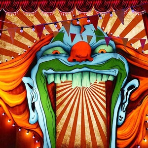 Horror Carnival Photography Backdrop Halloween Vinyl Background Photo Booth Studio Props,Custome backdrop,Carnival backdrop,Party backdrop