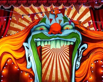 Horror Carnival Photography Backdrop Halloween Vinyl Background Photo Booth Studio Props,Custome backdrop,Carnival backdrop,Party backdrop