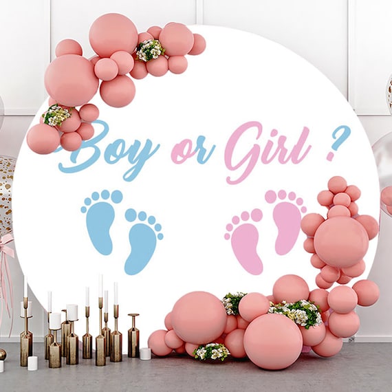 Fotohintergrund "Junge Oder Mädchen" – 2,7 X 1,5 M, Blau-rosa, Für Baby-Shooter, Tischdekoration, Photo Booth