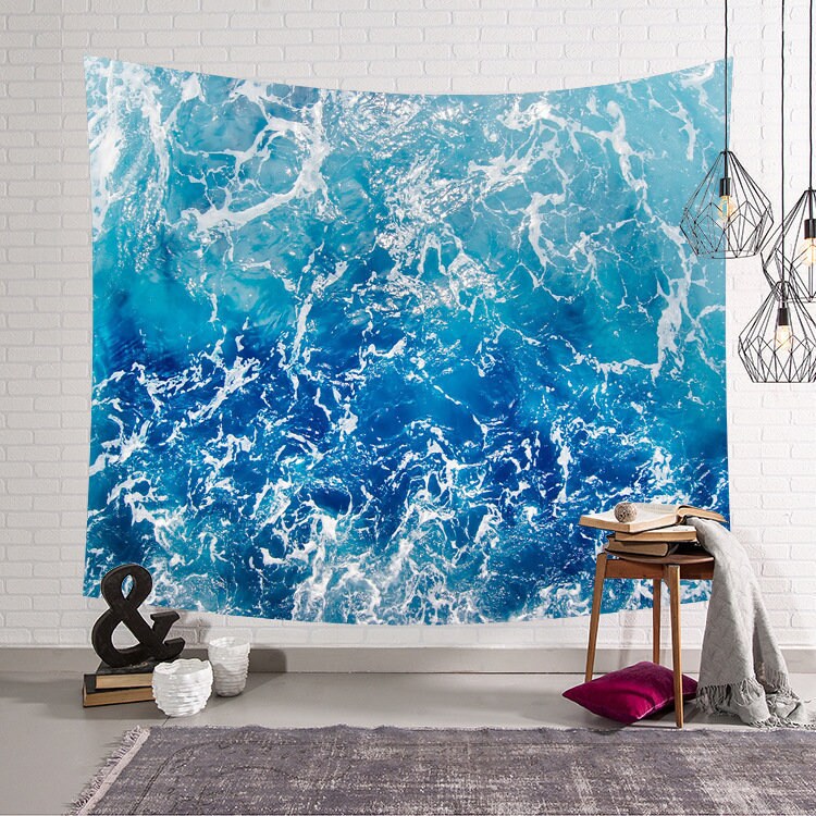 Ocean Wall Tapestryocean Tapestry for Living Roomocean Wave Etsy UK