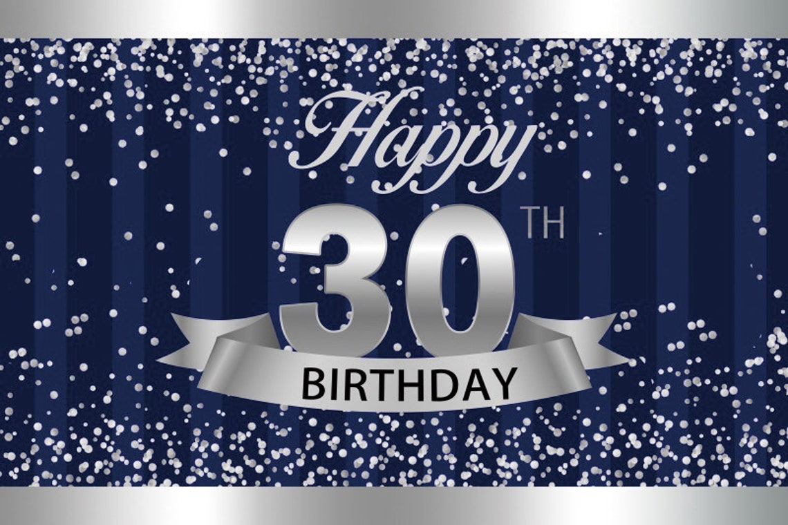 30th 40th 50th Birthday Party Background Silver Gold Glitter - Etsy