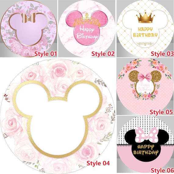 OERJU 21st Birthday Round Backdrop Cover 21st Birthday Backdrop For Girls Blue Bokeh Snowflake Crown 21 Year Old Birthday Party Circle Backdrop Cover Cake Table Decor Photo Studio Props 5x5ft - View #8