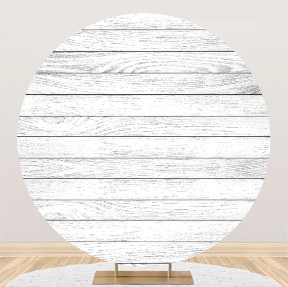 Round White Wood Wall Photography Backdropwedding Bridal Baby Etsy