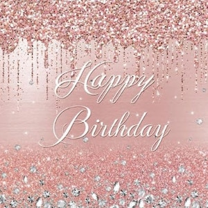 Rose und rosa Fotografie Hintergrund, Erwachsene Kind Babyparty Alles Gute zum Geburtstag Banner Hintergrund Photo Booth, Glänzende Diamant Pailletten Benutzerdefinierte Kulisse