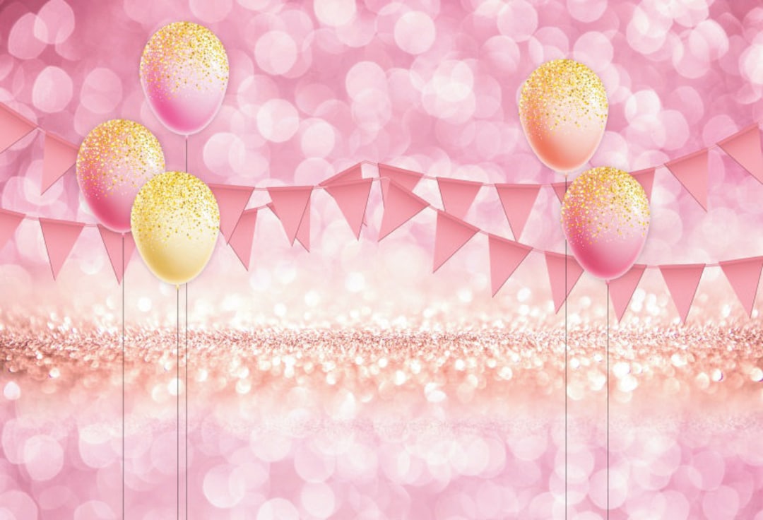 Blasen-Geburtstags-Hintergrund – Buntes Vinyl, Verschiedene Größen (z.B. 1,5x0,9 M), Für Fotoshootings & Partys