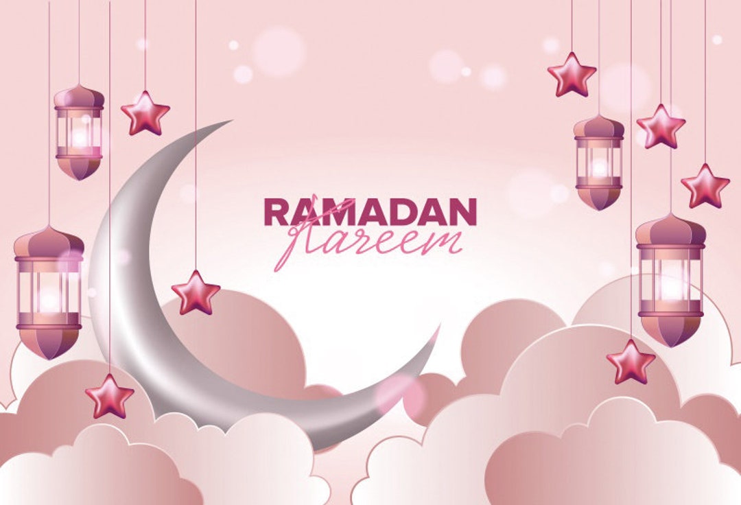 Ramadan Kareem Eid Mubarak Banner Background Bokeh Lantern - Etsy