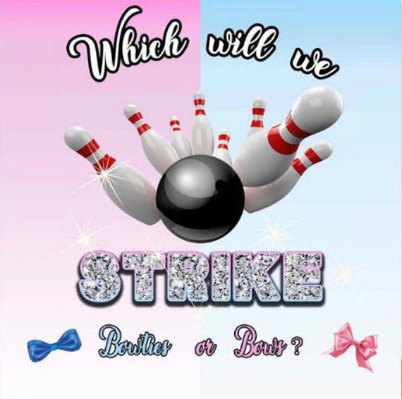 Bowling Themed Gender Reveal Baby Shower Photography Etsy