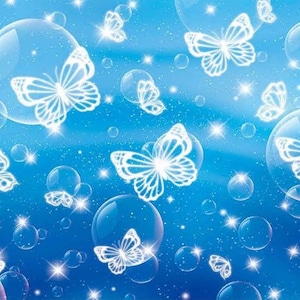 Sfondo a tema primi anni 2000 per adulti, bambini, feste di compleanno, matrimoni, fondale fotografico, sfondo personalizzato con farfalla a bolle blu lucido Step&Repeat