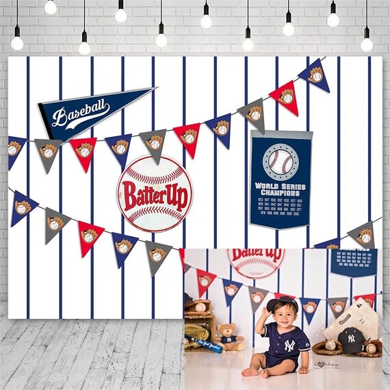 Baseball Fotohintergrund 3x2,1 M – Für Sport-Party, Banner, Deko, Aus Polyester