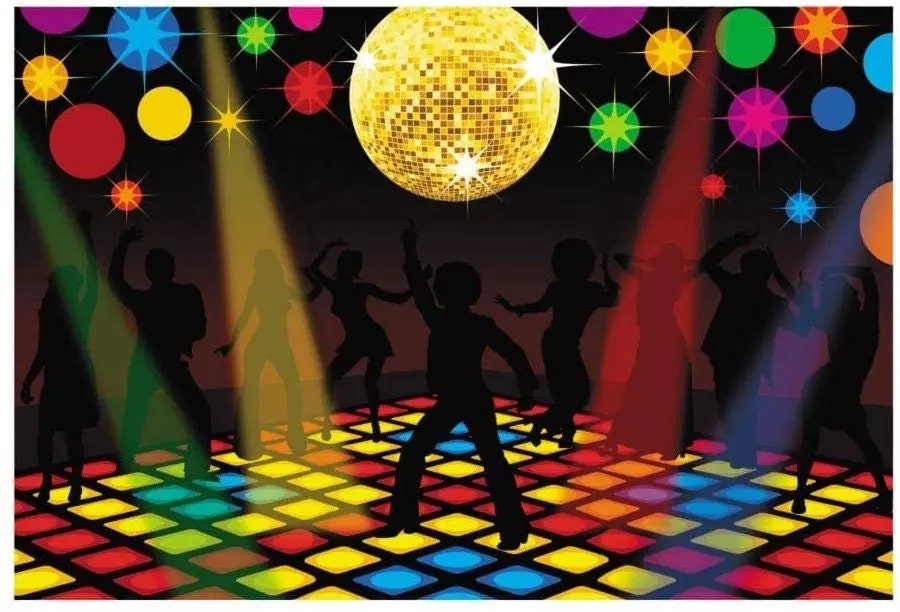 Disco 80s Party Backdrop Music and Dance Themed Party Decor - Etsy ...