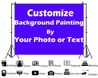 Customize Background By Photo Image Text,Advertisement Banner,Wedding Backdrop,Custom Baby Shower Birthday Party Photography Background