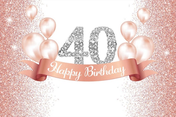 Sfondo per feste di buon compleanno in oro rosa Sfondo con glter rosa Donne – webackdrops
