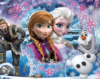 Fondo de fotografía para fiesta de cumpleaños de niña princesa Frozen de Disney, fondo de princesa de dibujos animados Elsa y Anna, pancarta de fondo para fiesta de baby shower infantil