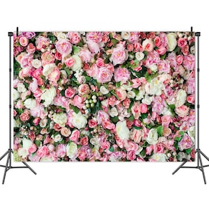 Wedding backdrop,Rose Flower Photography Backdrop,Bridal Shower Floral Background,Birthday Party Baby shower Backdrop,For Photo Booth Studio