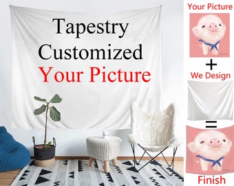 Custom Tapestry By Photo,Personalized Wedding Hanging Tapestries Custom Backdrop,Custom Photo Image Text Hanging Tapestry,Wall Hangings