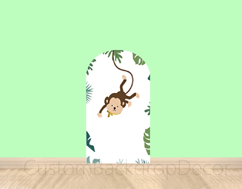 Jungle Animal Lion Monkey Double Sided Arch Wall Backdrop Cartoon Arch ...