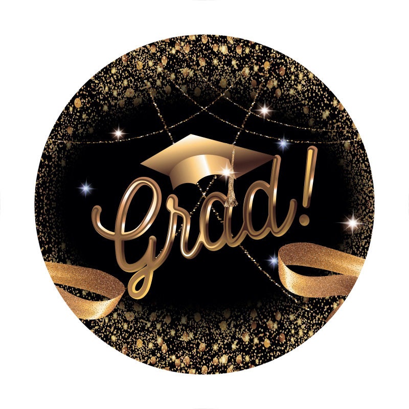 Round Shape Graduation Background Round Congrats Graduates Photography Backdrop,bachelor Cap Circle ...