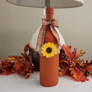 Autumn Table Decor - Wine Bottle