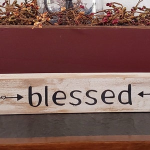 Blessed Wooden Table Sign