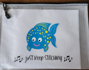 Vinyl Mesh Project Bags for Cross Stitch/Needle Art - Just Keep Stitching