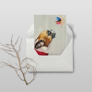 Funny Dog art Chewy Pet Portrait Baby Frenchie Dog, French Bulldog puppy ACEO art print miniature art mini animals aceos art cards