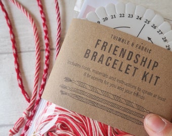 Friendship bracelet making kit, DIY jewellery making kit, Long distance friendship gift, Creative gift idea