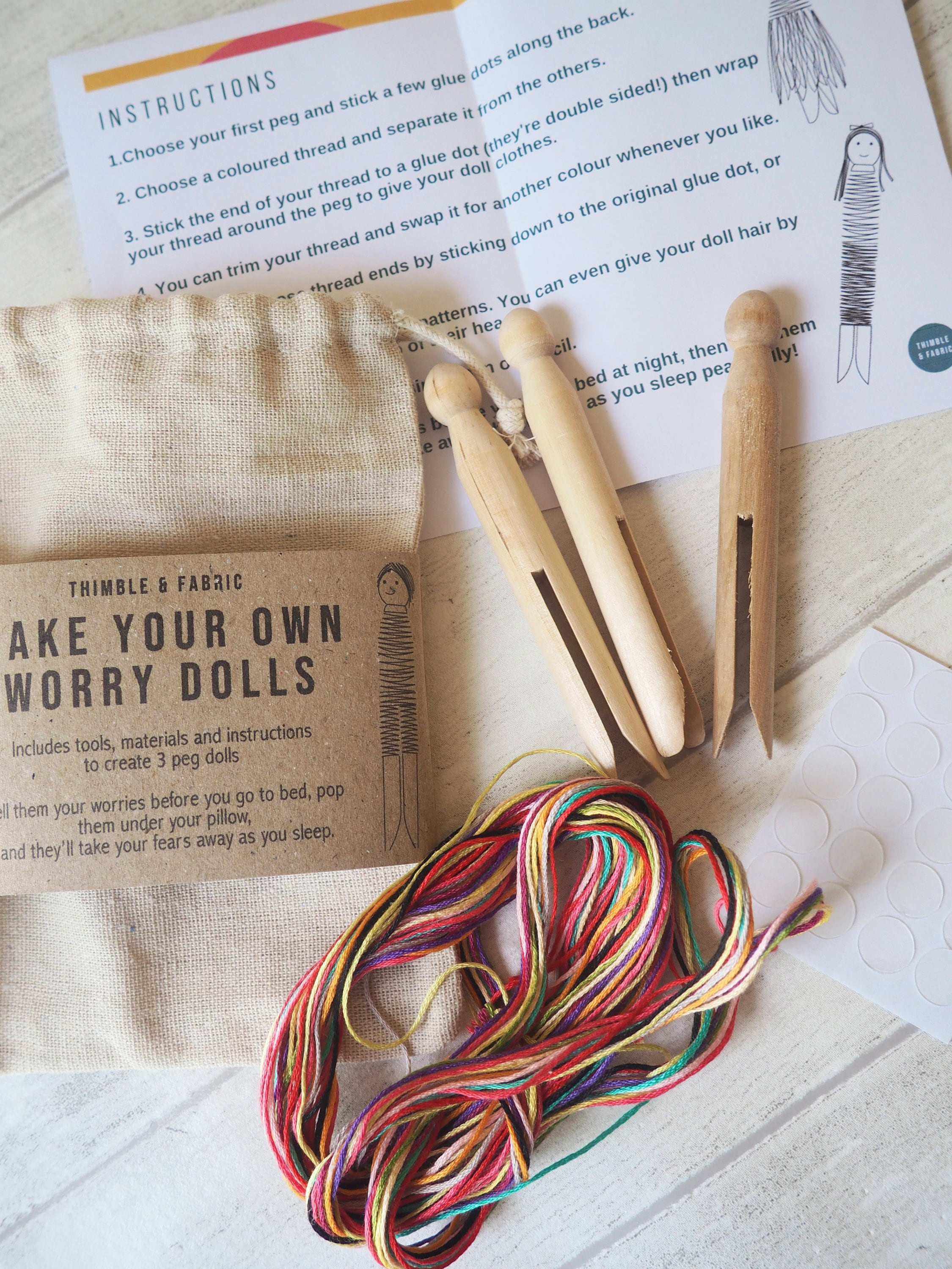 Make Your Own Worry Doll Kit, Mental Health Activities for Kids, Easy ...