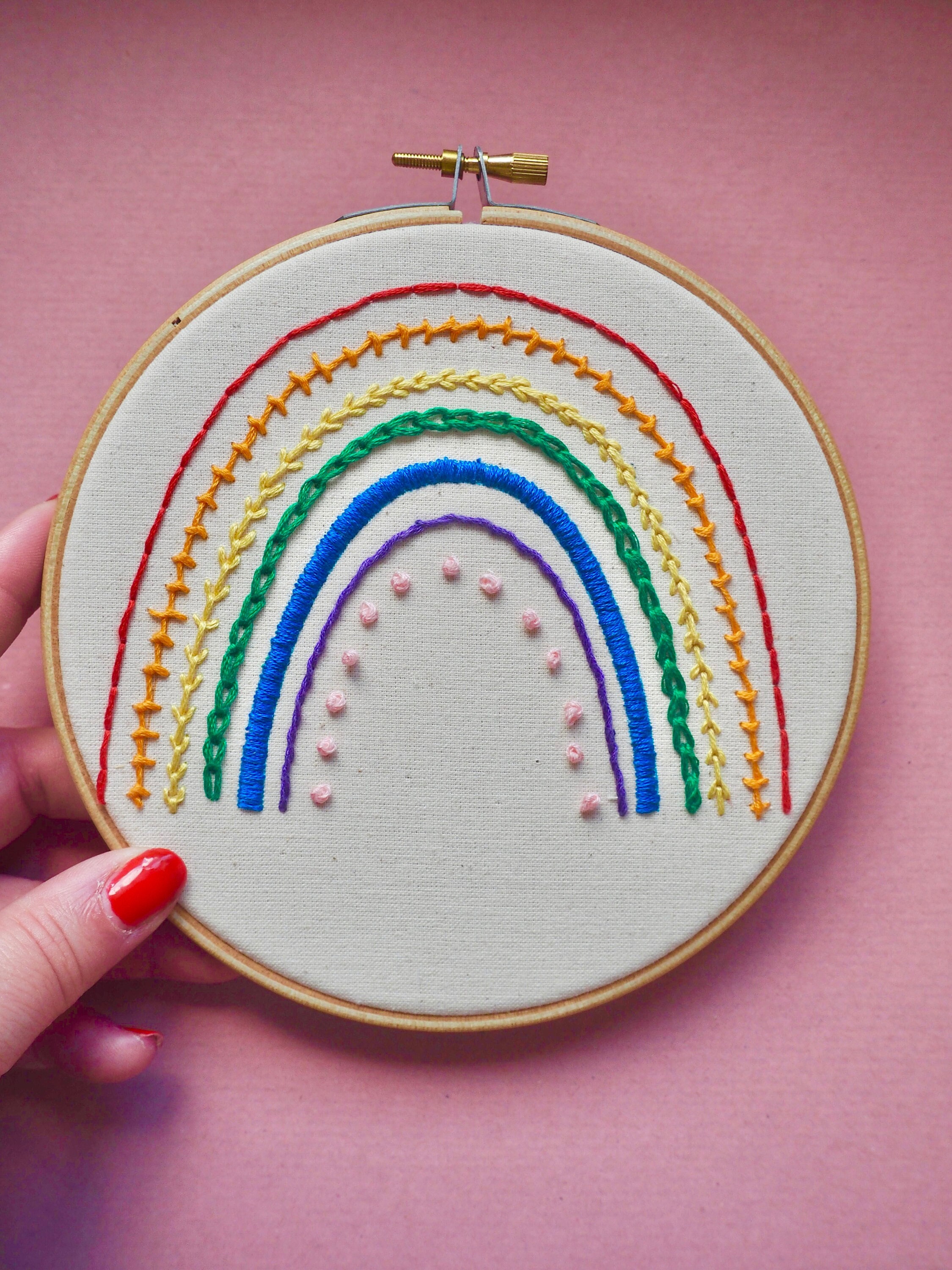 Learn to Embroider Enchanting Rainbow Sampler, Full Embroidery Kit for  Beginners, Modern Hand Embroidery, Easy Embroidery 