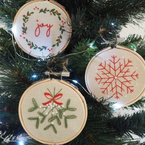 thimble and fabric christmas snowflake embroidery kit for beginners