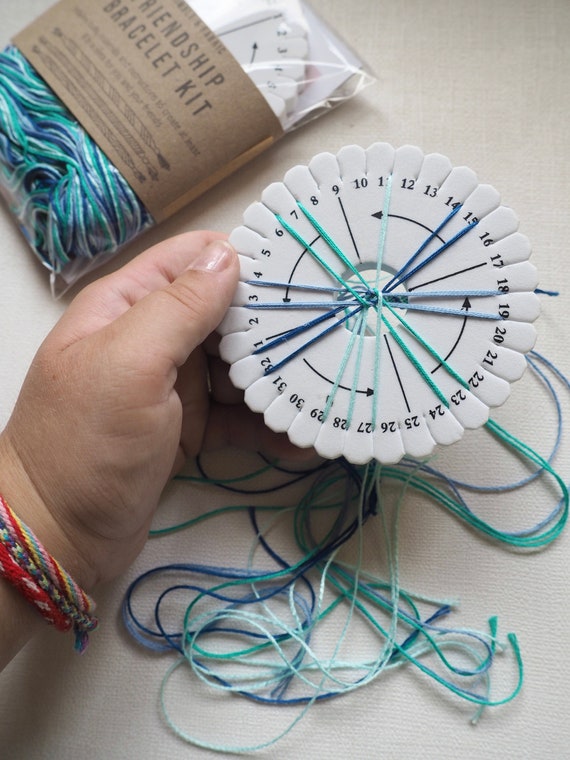 Make Your Own Friendship Bracelet Kit, Kumihimo Disk, DIY